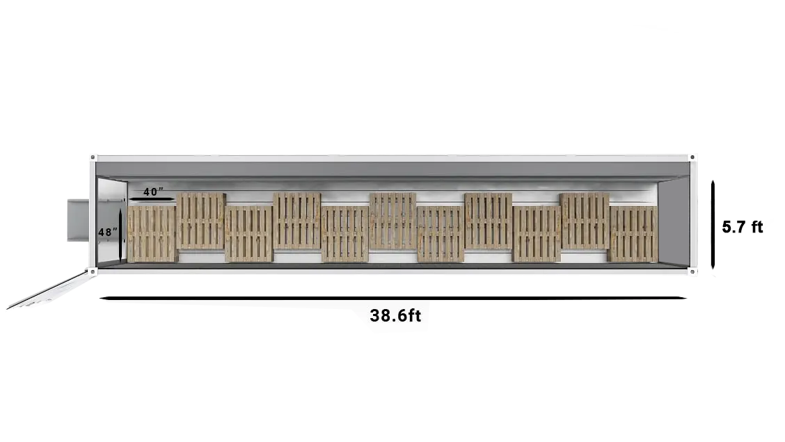 Crystal Group Blast 40ft Pallets