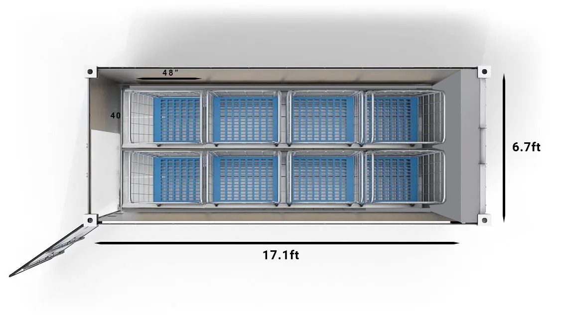 Crystal Group reefer 20ft trolley