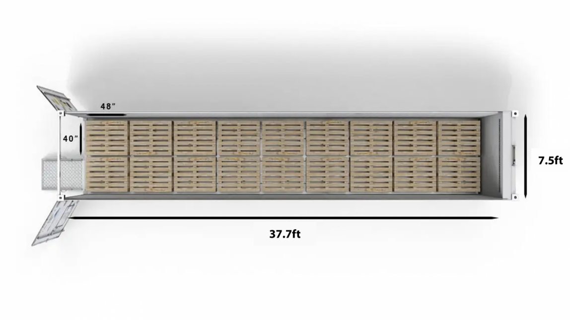 Crystal Group reefer 40ft Pallets