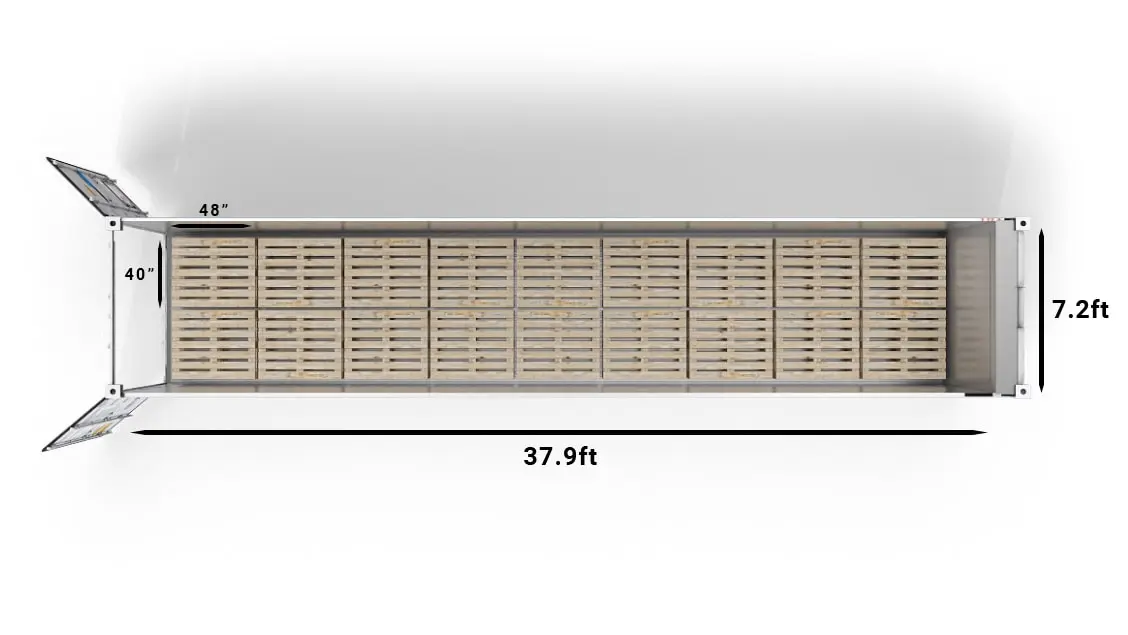 Crystal Group super freezer 40ft pallets